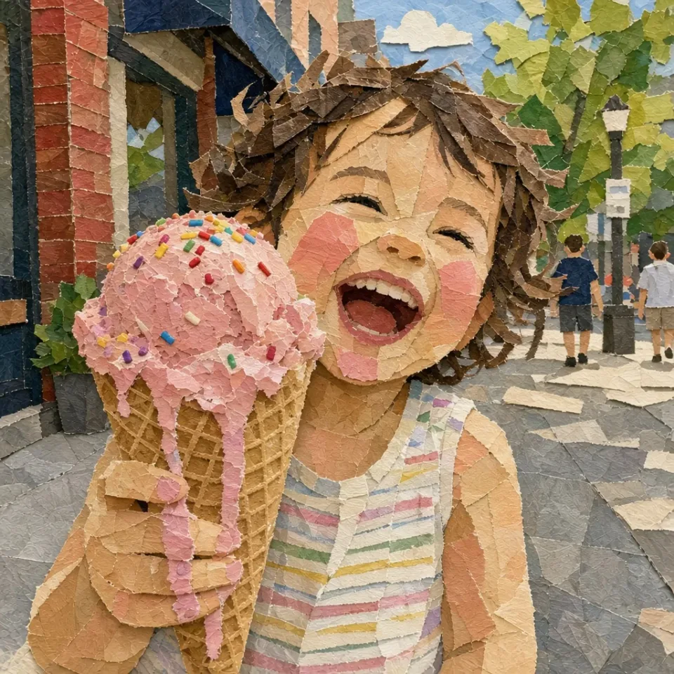 The photo styled as Painted Paper Parade